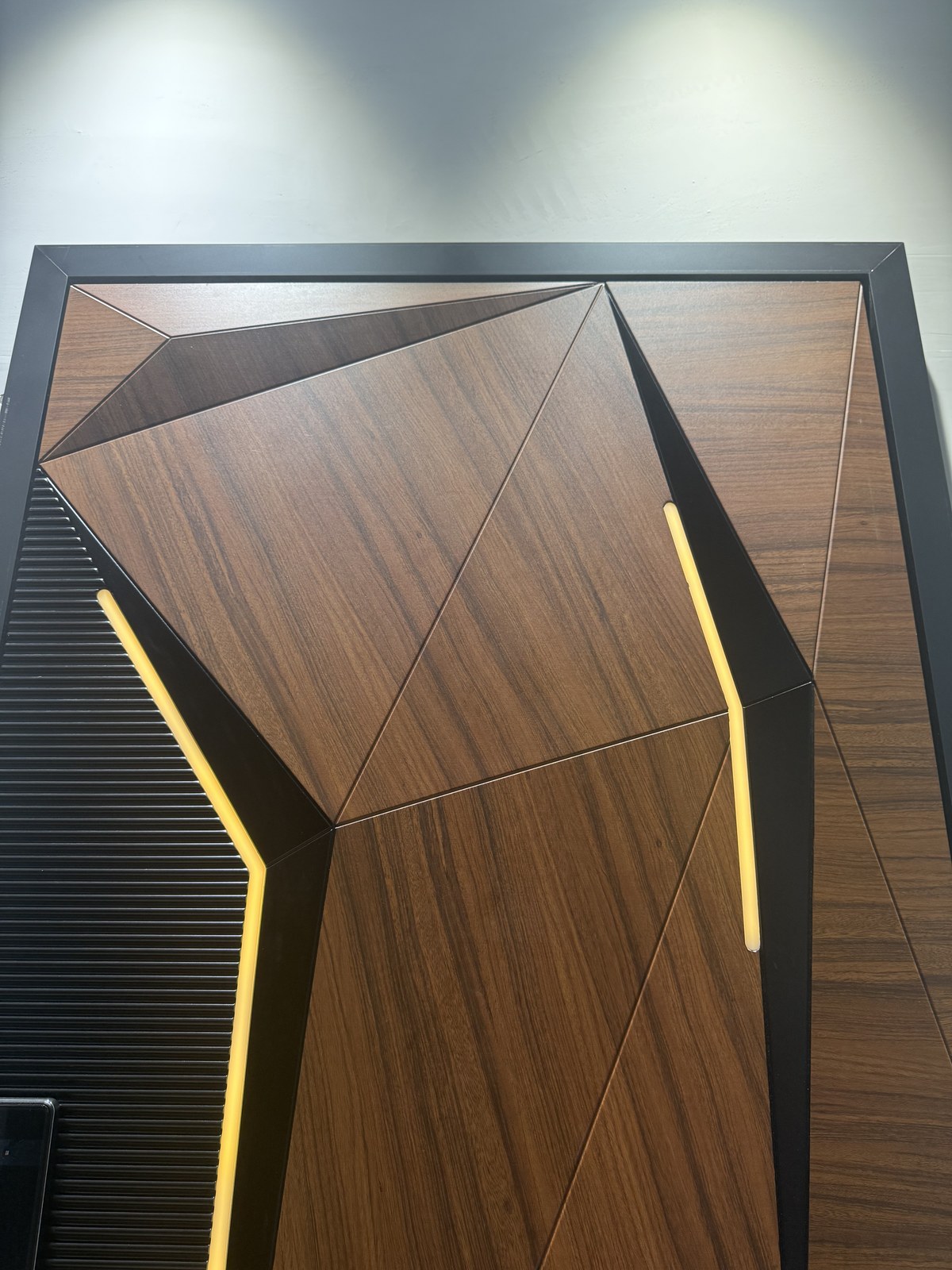 Image needed: sample room or showroom wall with door panels
